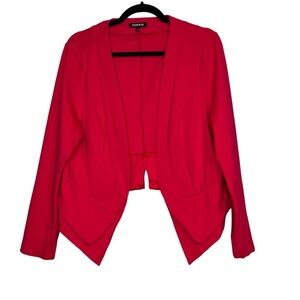 Torrid Womens Cutaway Blazer Jacket Hot Pink Plus Size 2X Feminine Career Barbie